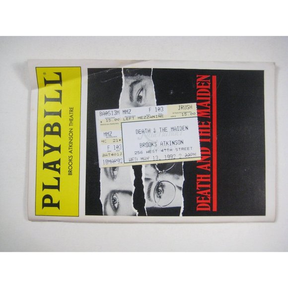 Death and Maiden Glenn Close Richard Dreyfuss Gene Hackman Ticket 1992 Playbill - Picture 2 of 8